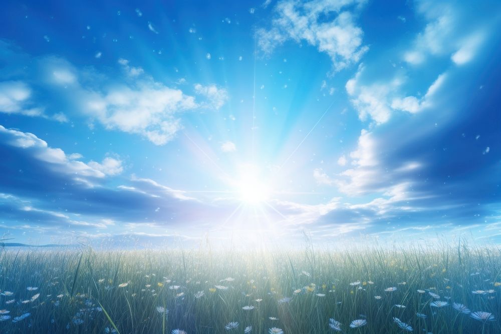 A radiant of rays background landscape outdoors sunlight.