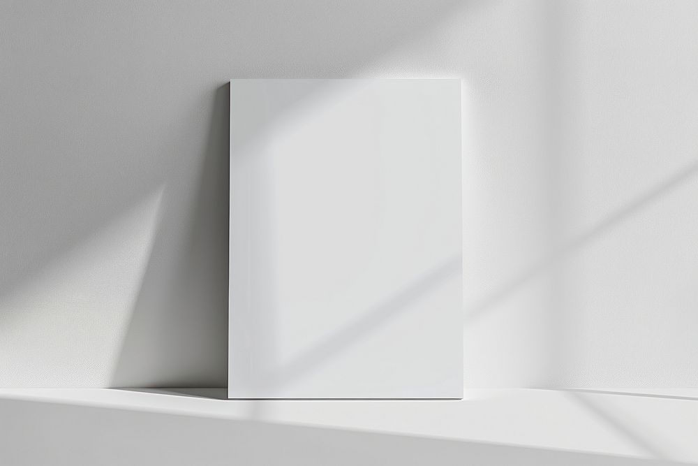 A white A4 paper mockup wall architecture building.