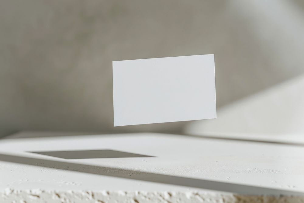 Business cards mockup windowsill paper text.