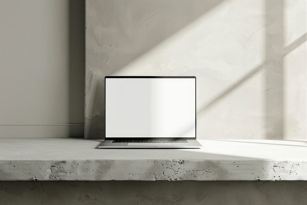 A computer mockup monitor laptop screen.