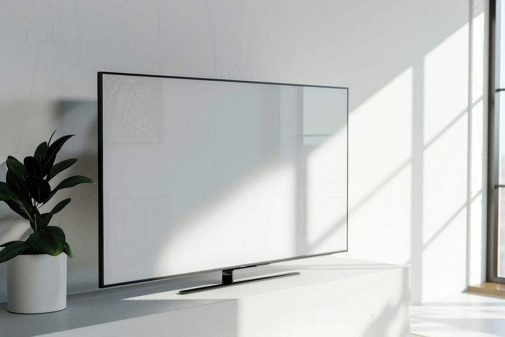 A TV mockup monitor screen electronics.