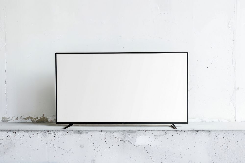 A TV mockup monitor screen electronics.
