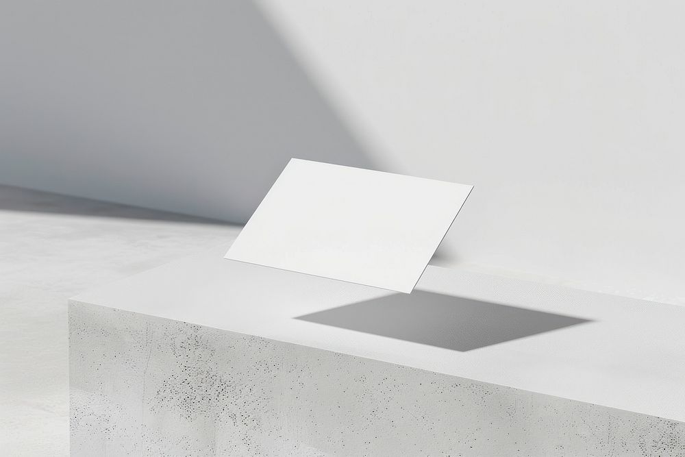 Business cards mockup white furniture paper.
