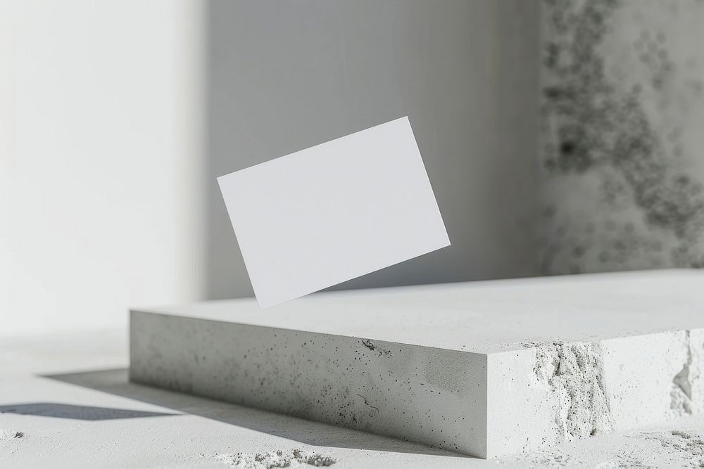 Business cards mockup indoors paper text.