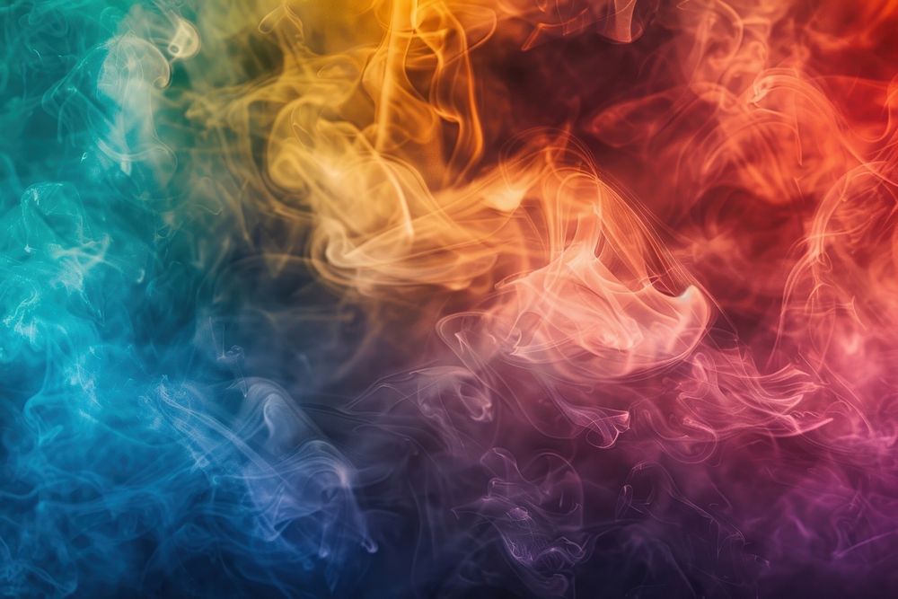 Colorful smoke background person human.