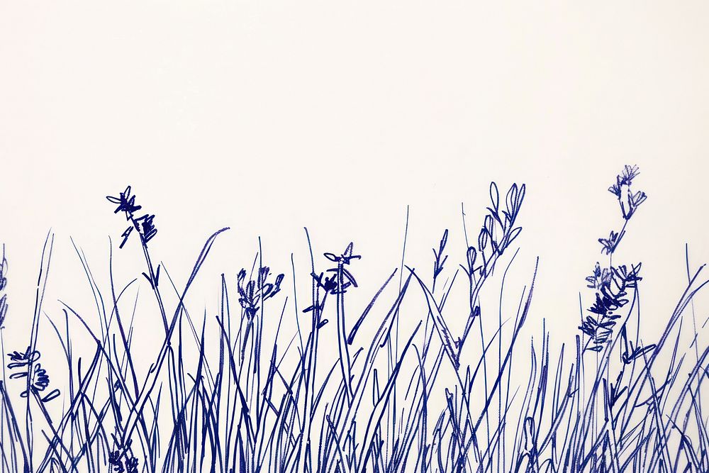 Vintage drawing meadow sketch illustrated outdoors.