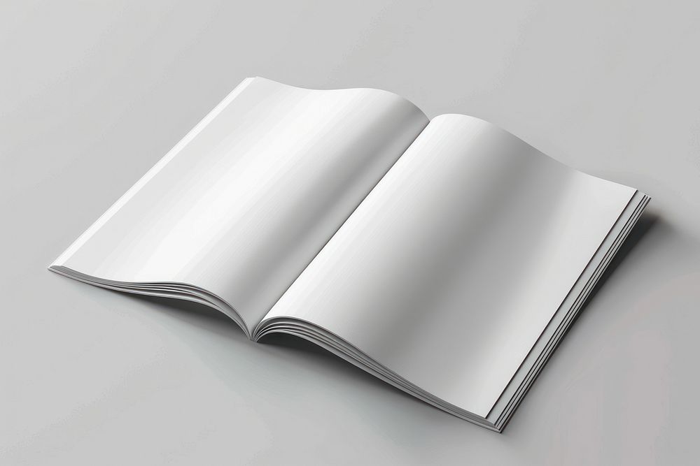 Blank thin magazine publication paper book.