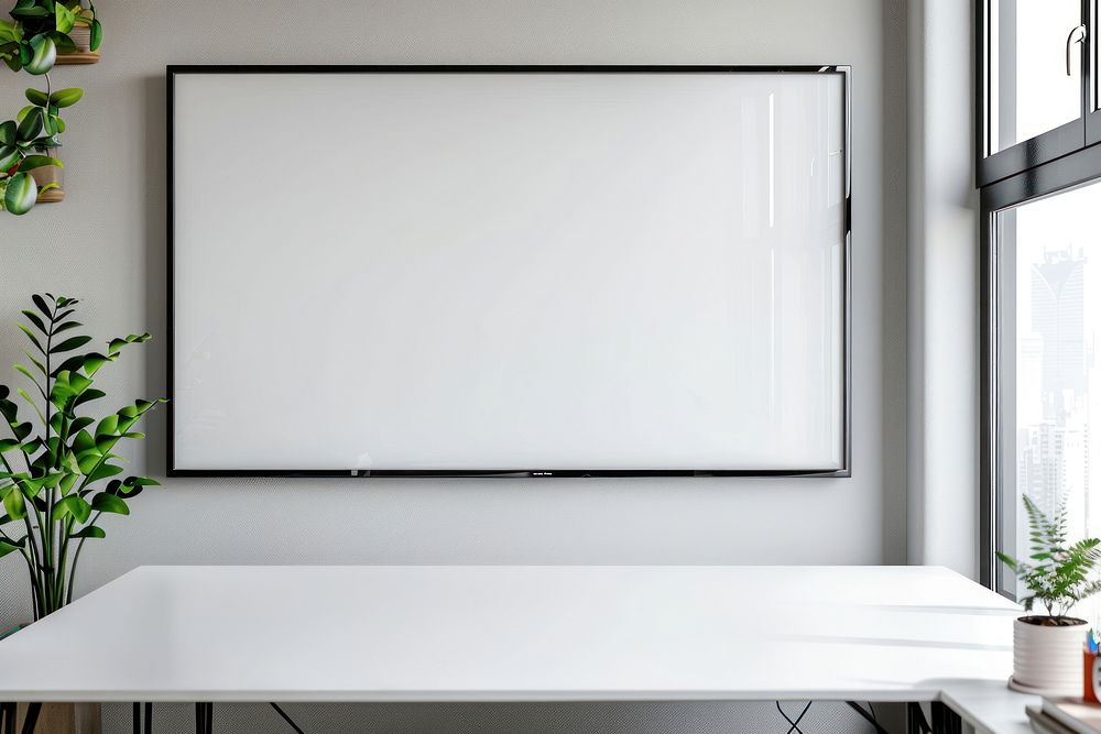 Tv screen electronics plant white board.