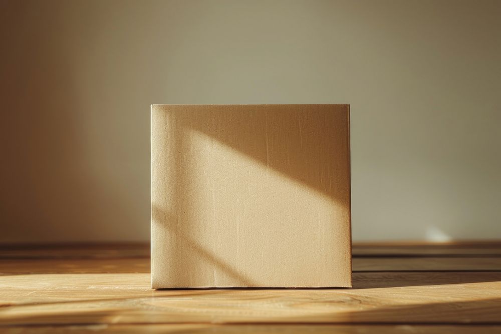 Cardboard box wood publication indoors.