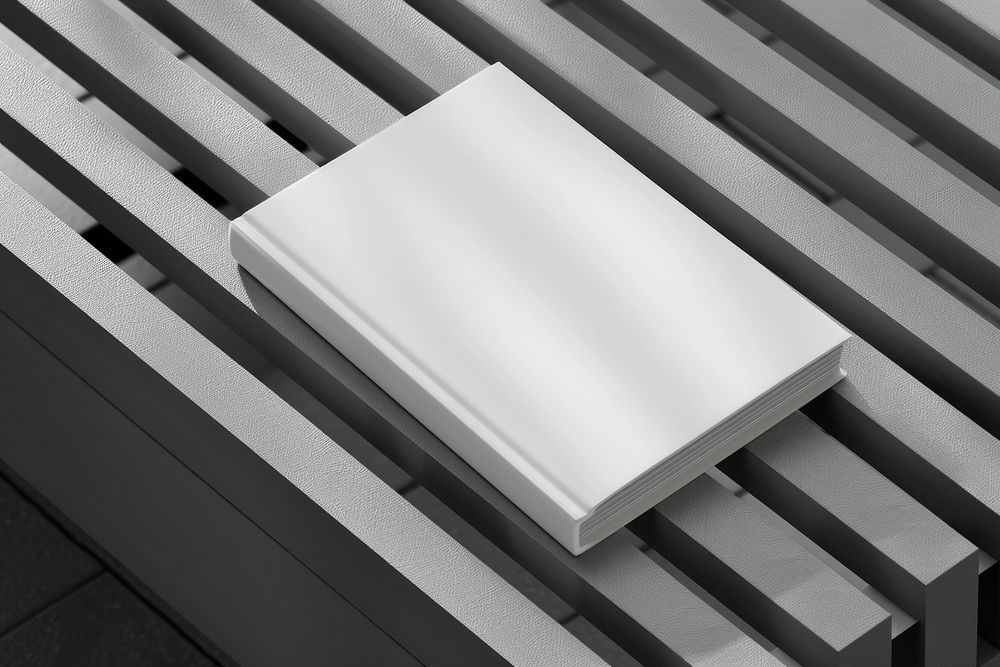 White book cover bench aluminium furniture.
