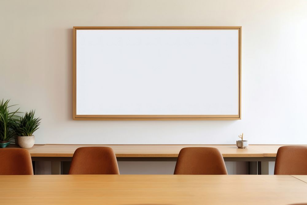 Blank tv screen table furniture indoors.