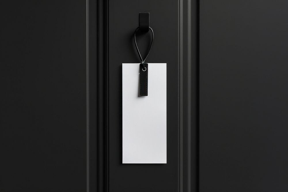 Hotel door hanger mockup accessories accessory necklace.