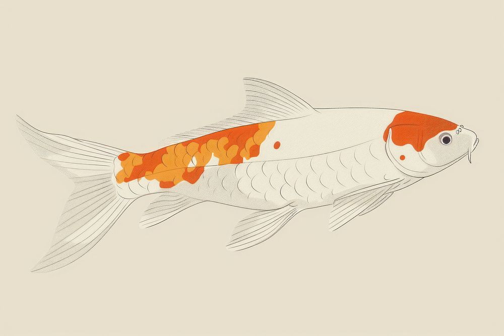 Koi fish goldfish animal carp.