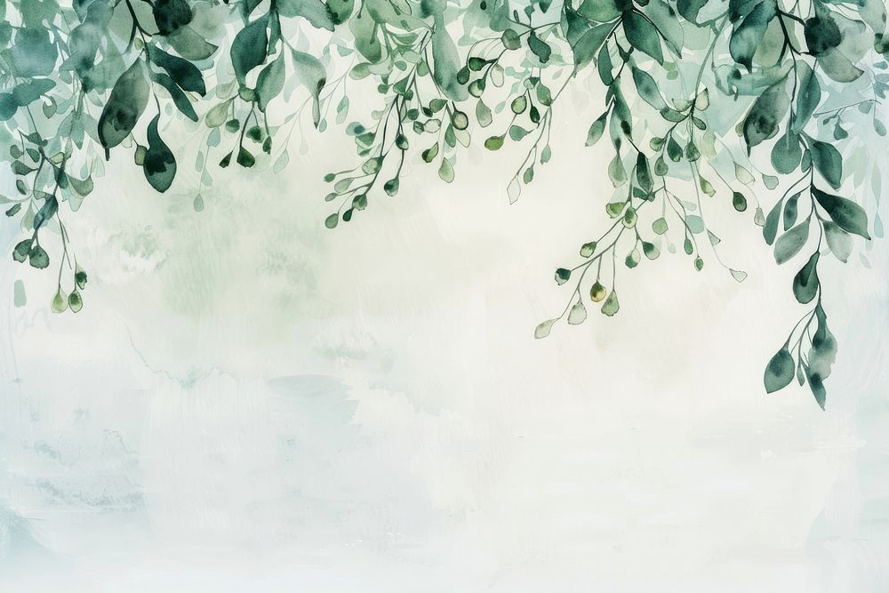 Mistletoe painting vegetation graphics.