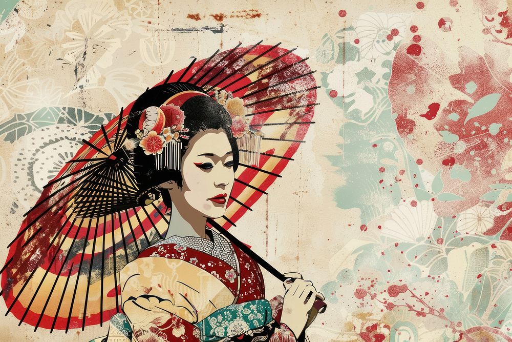 Geisha art clothing weaponry.