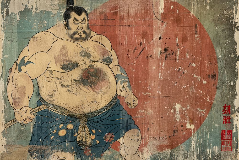 Sumo art painting person.