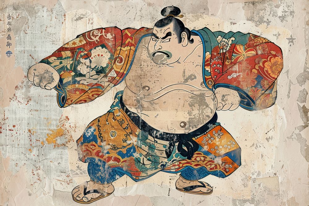 Sumo art painting person.