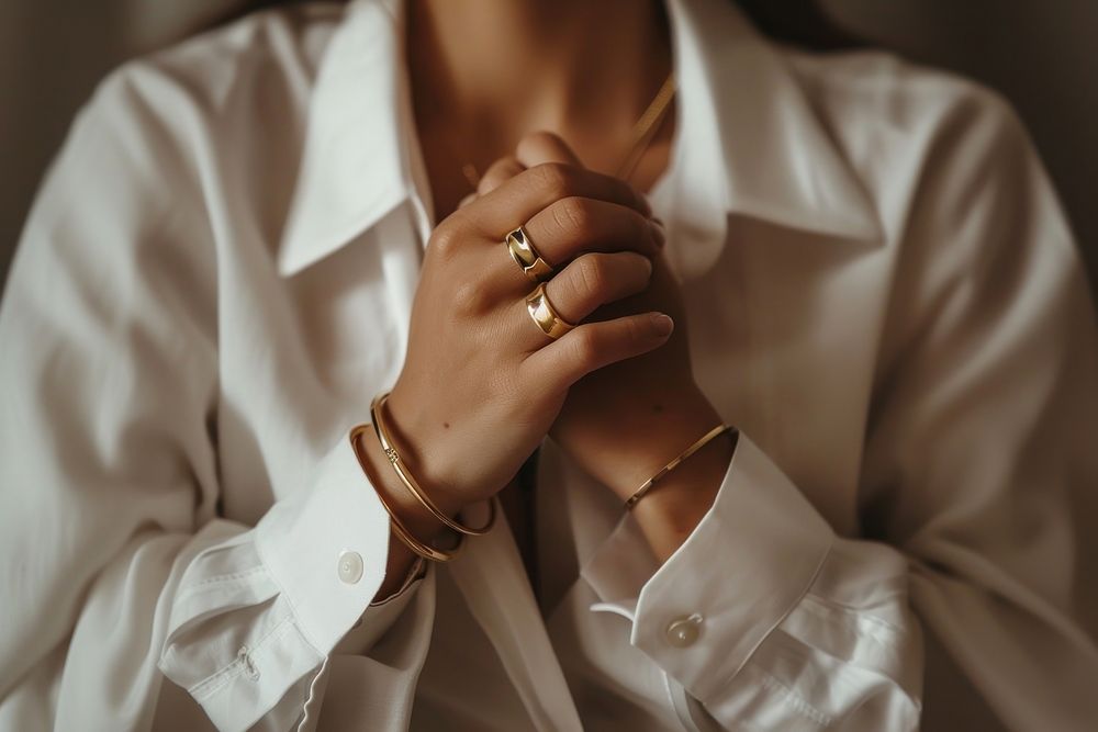 Gold signet rings shirt accessories accessory.