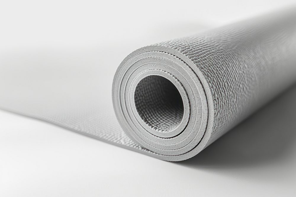 Light gray yoga mat mockup aluminium dynamite weaponry.