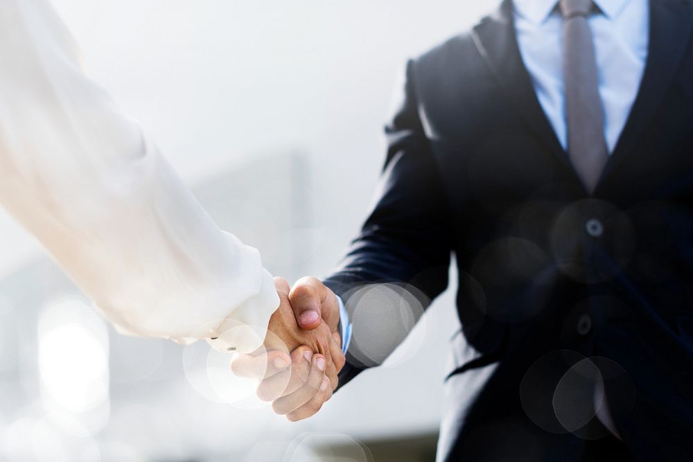 Business people shaking hands for an agreement