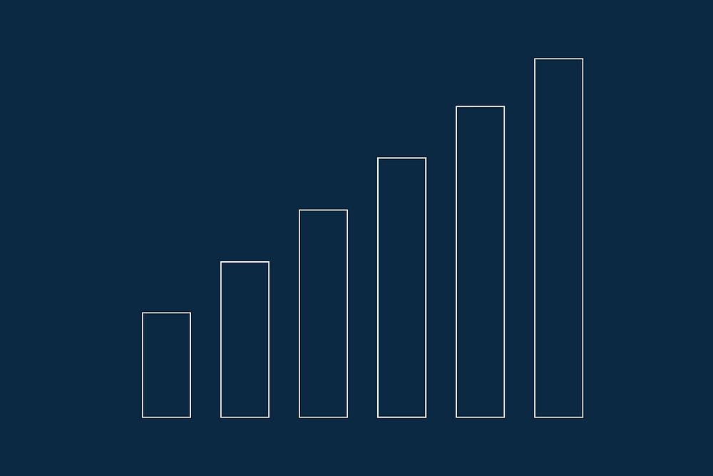 Growth bar graph illustration