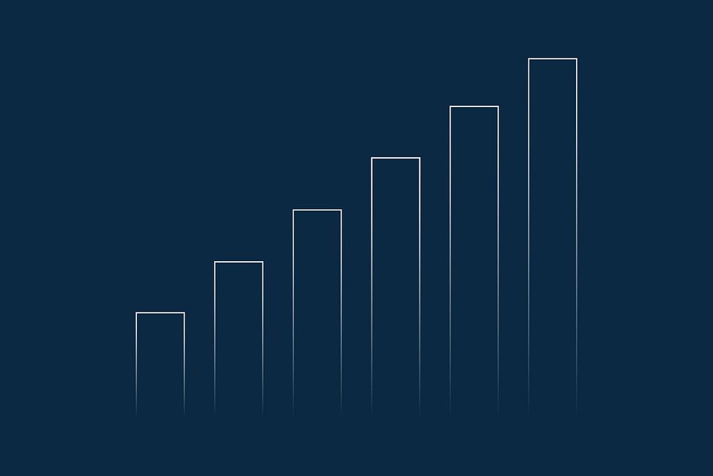 Growth bar graph illustration