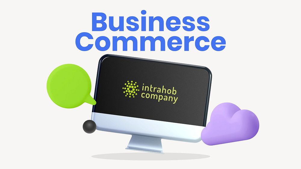 3D e-commerce blog banner template business design