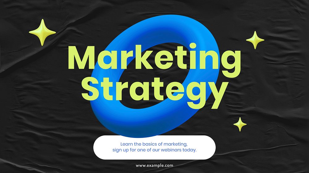 Business strategy blog banner template,  3d design