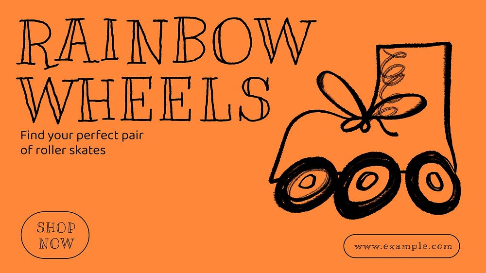 Rainbow wheels Facebook cover template