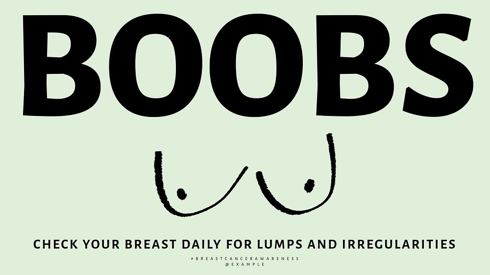 Boobs doodle PowerPoint presentation template