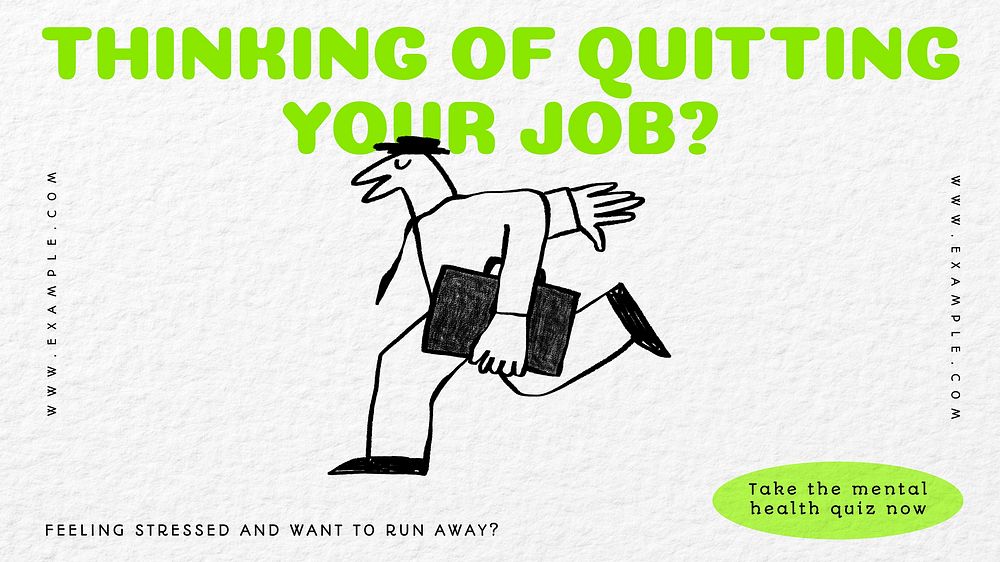 Job quitting blog banner template