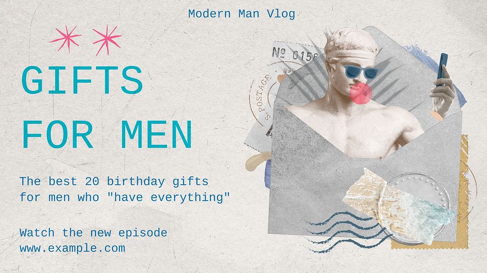 Gifts for men banner template