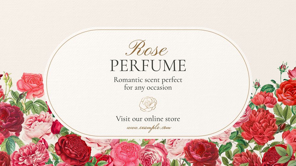 Vintage rose blog banner template
