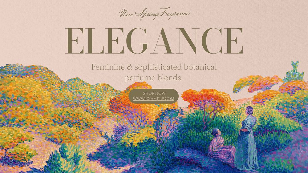 Summer fragrance blog banner template