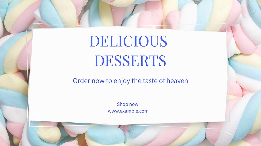 Dessert blog banner template