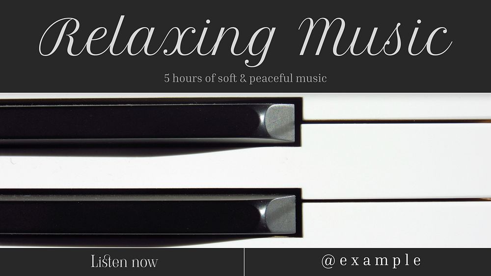 Relaxing music blog banner template