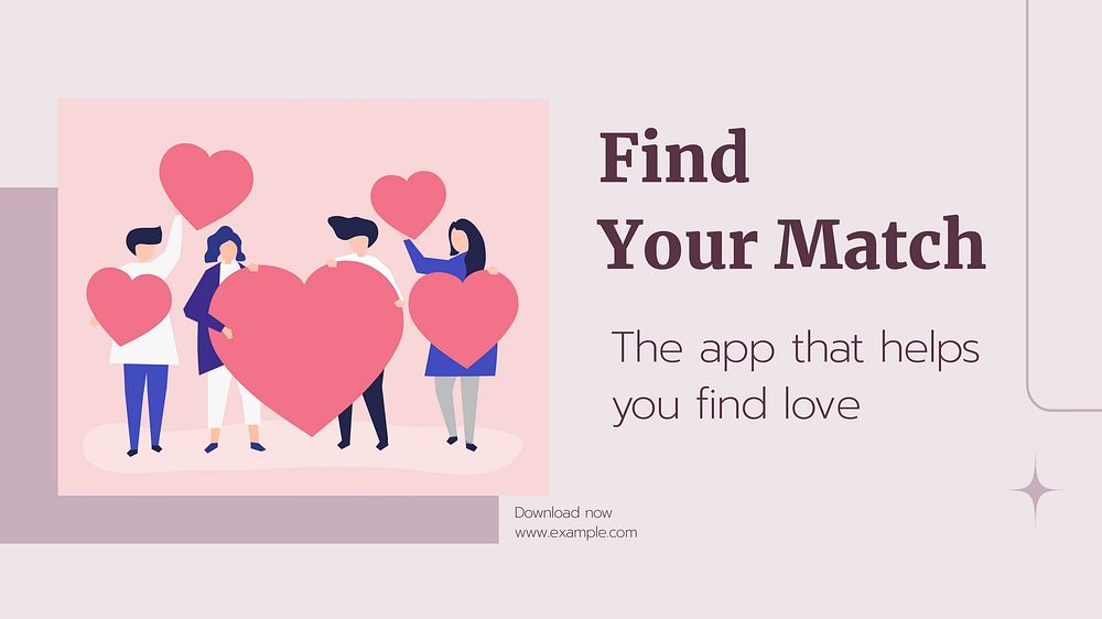 Dating app blog banner template