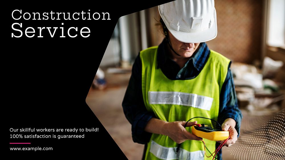 Construction service  blog banner template