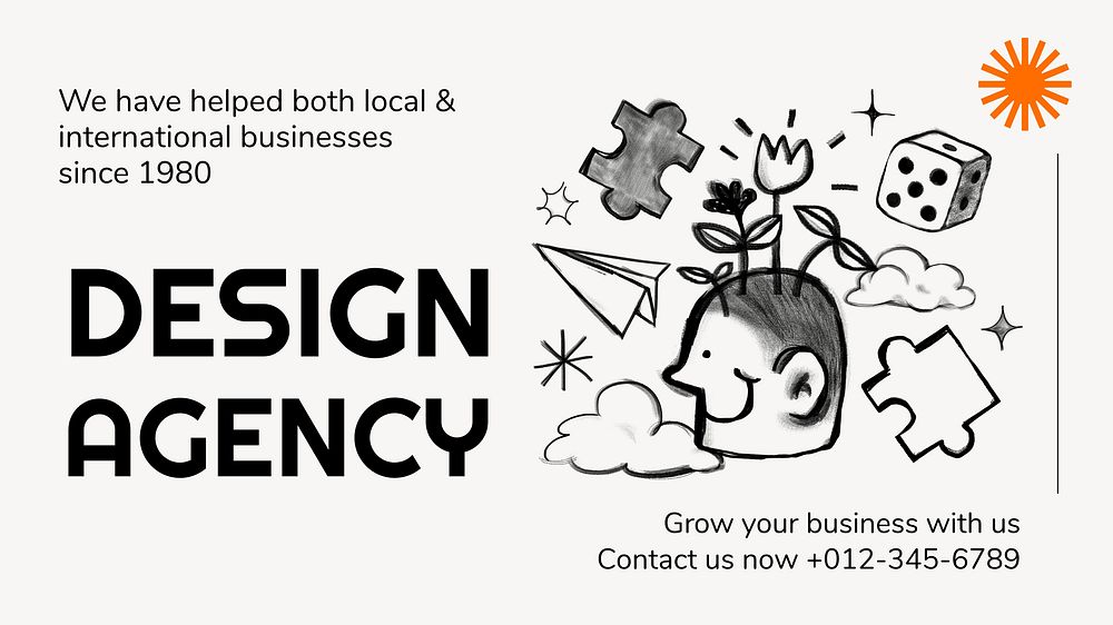 Design agency  blog banner template