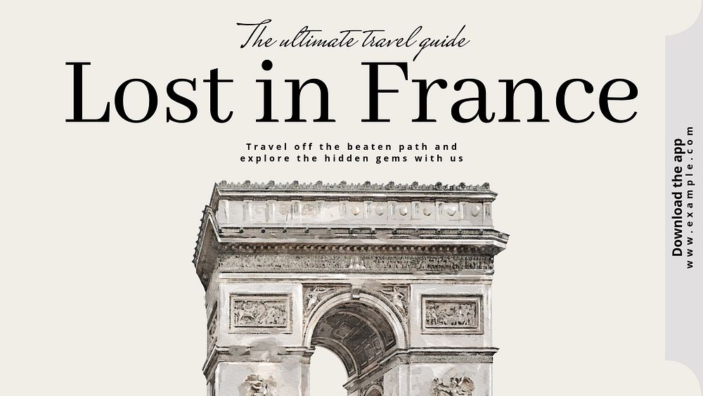 France travel guide blog banner template