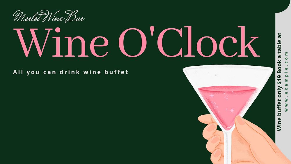 Wine bar blog banner template