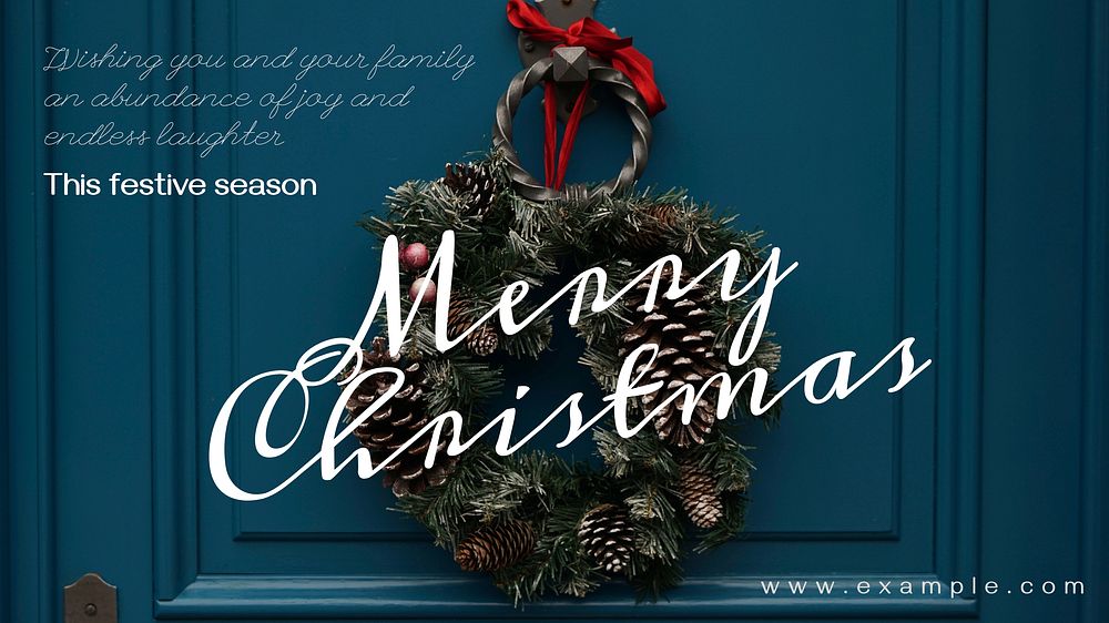 Merry Christmas card blog banner template