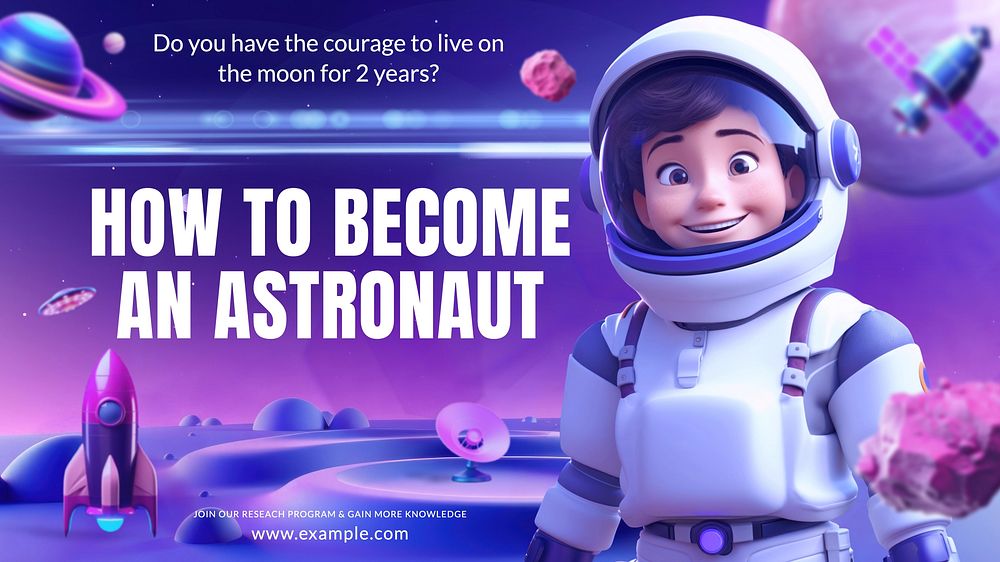 Become an astronaut blog banner template