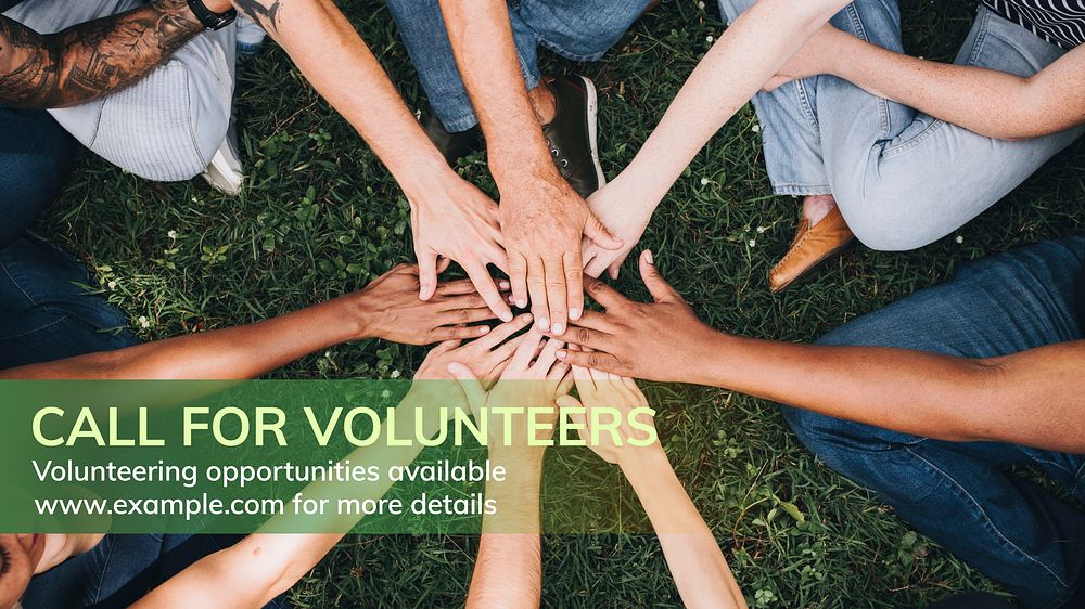 Call for volunteers blog banner template