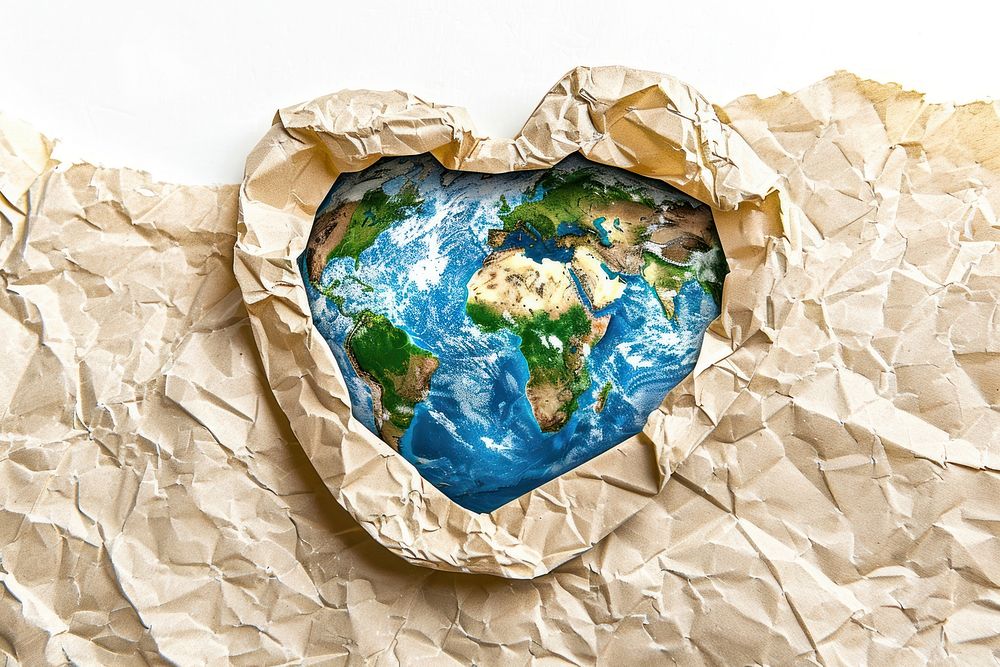 Earth heart shape accessories aluminium accessory.