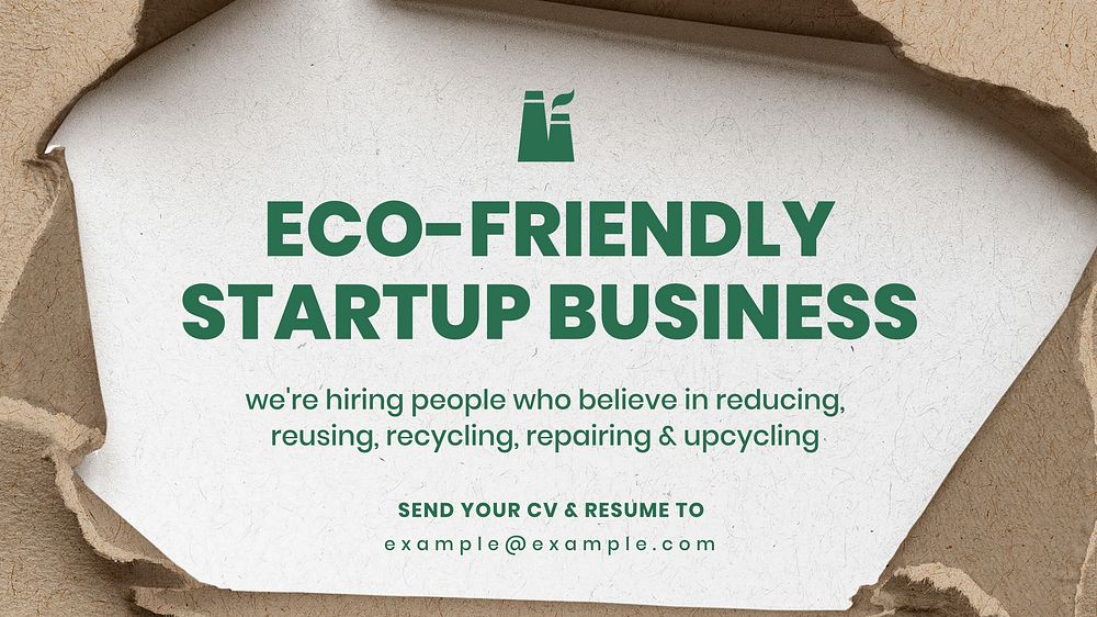 Startup eco-friendly business blog banner template