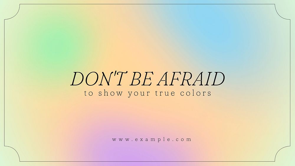 Be yourself PowerPoint presentation template quote design