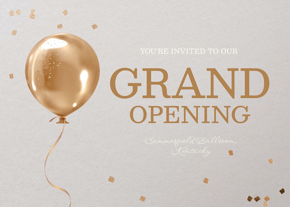 Grand opening invitation card template