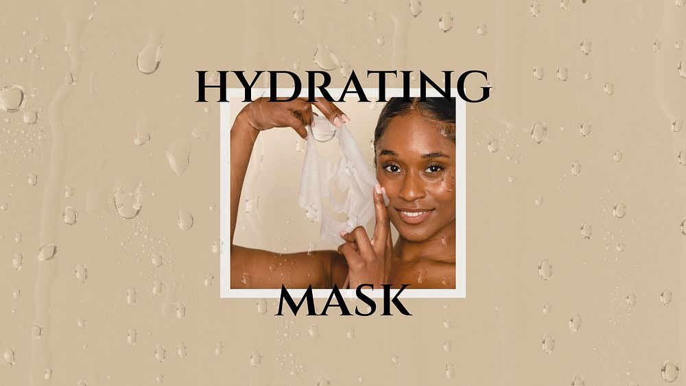 Hydrating mask blog banner template beige design