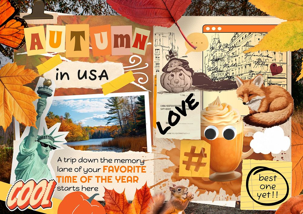 Autumn poster template
